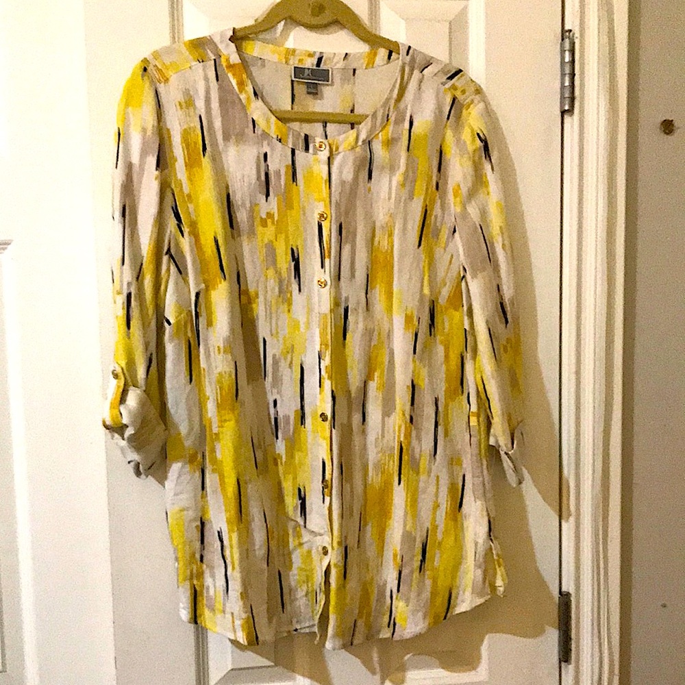 JM Collection long blouse. Linen